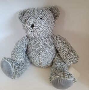 Silver One Gray Teddy Bear Plush Stuffed Animal Baby Toy 12" Grey Soft Toy Lovey